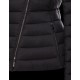 Moncler BRIERE Classic Neckline Broadcloth Collar Black Overcoats Techno Fabric Womens 41457362EI