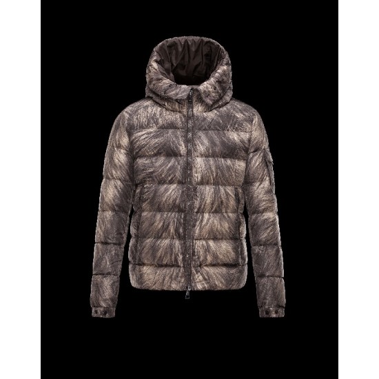 Moncler BYRON Fur-Trimmed Hood Turtleneck Khaki Jackets Polyamide/Coyote Mens 41466614IN