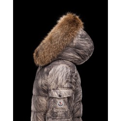 Moncler BYRON Fur-Trimmed Hood Turtleneck Khaki Jackets Polyamide/Coyote Mens 41466614IN