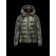 Moncler BYRON Fur-Trimmed Hood Turtleneck Military green Jackets Coyote/Feather Mens 41462301SQ