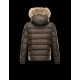 Moncler BYRON Fur-Trimmed Hood Turtleneck Military green Jackets Polyamide/Coyote Mens 41466661QM