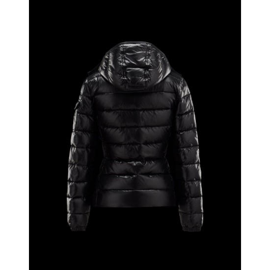 Moncler Bady Detachable Hood Black Jackets Lacquered Nylon Womens 41224540LT