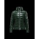 Moncler Bady Detachable Hood Dark green Jackets Lacquered Nylon Womens 41224540TK