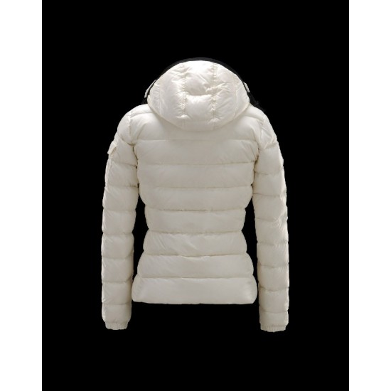 Moncler Bady Detachable Hood Ivory Jackets Lacquered Nylon Womens 41224540PX