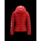 Moncler Bady Detachable Hood Red Jackets Lacquered Nylon Womens 41224540IF