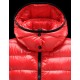 Moncler Bady Detachable Hood Red Jackets Lacquered Nylon Womens 41224540IF