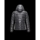 Moncler Bady Detachable Hood Steel grey Jackets Lacquered Nylon Womens 41224540KR