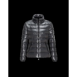 Moncler Bady Detachable Hood Steel grey Jackets Lacquered Nylon Womens 41224540KR