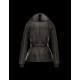 Moncler CANET Detachable Fur Collar Black Jackets Nylon/Polyamide/Beaver Womens 41466467WO