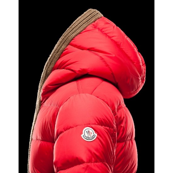 Moncler CANUT Knitted Collar Red Jackets Pa/Polyurethane Mens 41311219EJ