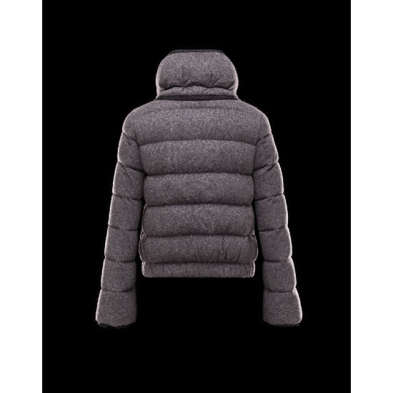 Moncler CHABARROU Turtleneck Steel grey Jackets Viscose/Angora Womens 41456778QM