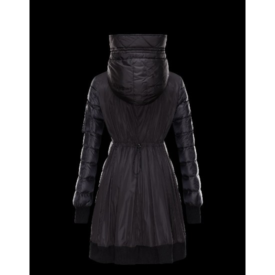 Moncler CHAMBLY Ultralight Turtleneck Black Coats Nylon/Polyamide Womens 41466459FL