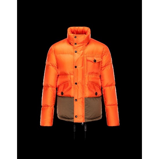 Moncler CHAMONIX Lightweight Turtleneck Orange Jackets Polyester/Nylon Mens 41456700JU