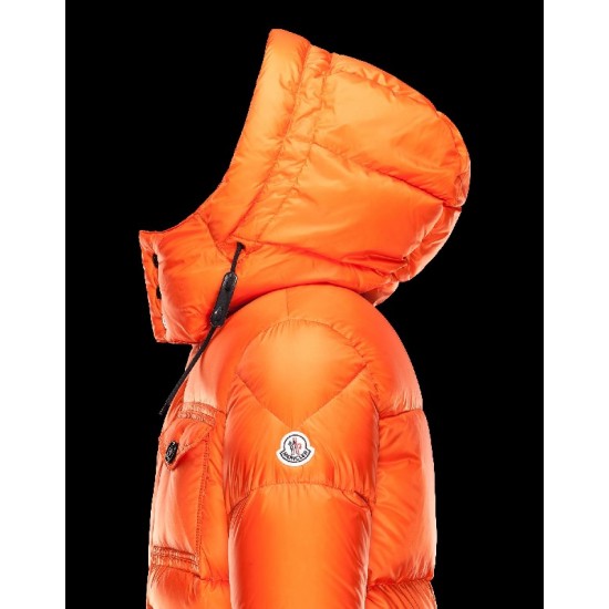 Moncler CHAMONIX Lightweight Turtleneck Orange Jackets Polyester/Nylon Mens 41456700JU