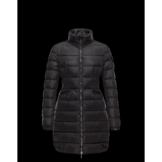 Moncler CHARPAL Detachable Turtleneck Black Coats Nylon/Polyamide Womens 41457122BS