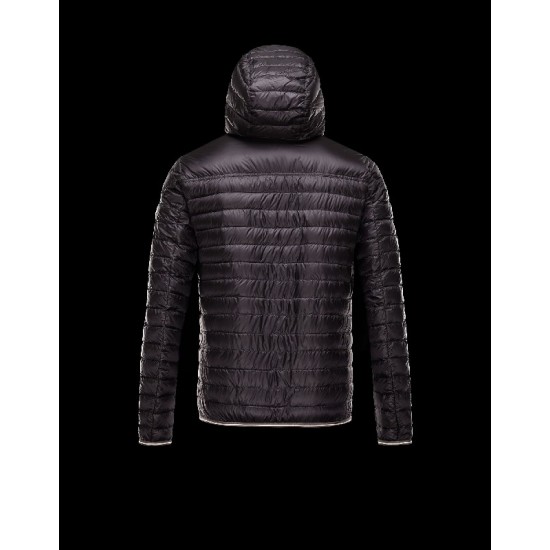 Moncler CLOVIS Ultralight Turtleneck Black Jackets Nylon/Polyamide Mens 41411429UD