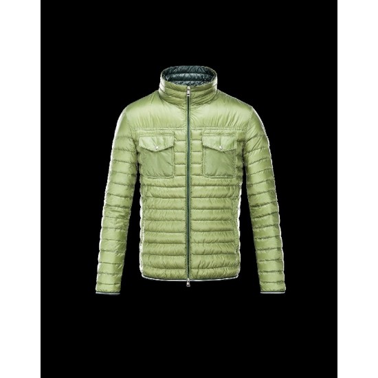 Moncler CLOVIS Ultralight Turtleneck Green Jackets Nylon/Polyamide Mens 41411429EG