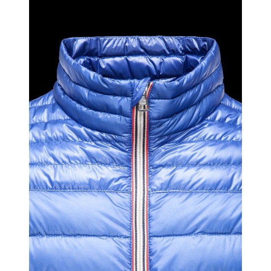 Moncler DANIEL Ultralight Turtleneck Bright blue Jackets Nylon/Polyamide Mens 41411430BT