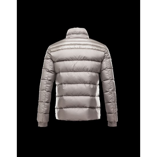 Moncler DINANT Concealed Hood Turtleneck Grey Jackets Polyester Mens 41382282FA