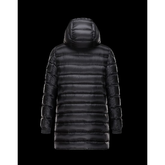 Moncler DUSTIN Detachable Hood Turtleneck Black Coats Techno Fabric Mens 41456791AA