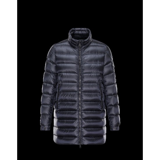 Moncler DUSTIN Detachable Hood Turtleneck Dark blue Coats Techno Fabric/Polyamide Mens 41456791NS