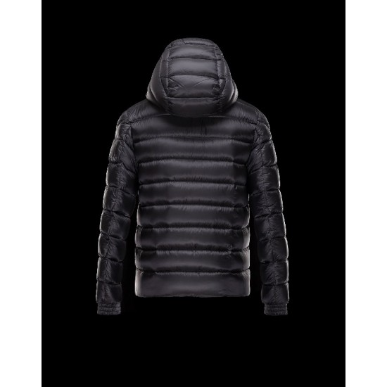 Moncler EDWARD Detachable Hood Turtleneck Black Jackets Techno Fabric Mens 41456708FO