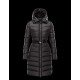 Moncler FABREFUR Detachable Turtleneck Black Coats Polyester/Beaver Womens 41456774HQ