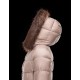 Moncler FABREFUR Detachable Turtleneck Light brown Coats Polyester/Beaver Womens 41456774PI