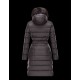 Moncler FABREFUR Detachable Turtleneck Steel grey Coats Polyester/Beaver Womens 41456774XR