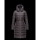 Moncler FABREFUR Detachable Turtleneck Steel grey Coats Polyester/Beaver Womens 41456774XR