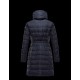 Moncler FLAMME Inner Hood Turtleneck Dark blue Coats Nylon Womens 41381023JX