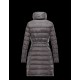 Moncler FLAMME Inner Hood Turtleneck Steel grey Coats Nylon Womens 41381023UH