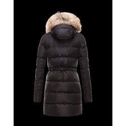 Moncler FRAGON Fur Hood Black Jackets Nylon/Pa/Racoon Womens 41311175WT