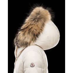 Moncler FRAGON Fur Hood Ivory Jackets Pa/Racoon Womens 41311175WM