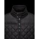 Moncler FREDDIE Biker Turtleneck Black Jackets Silky Nylon Feather Mens 41472581KC