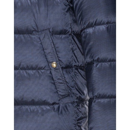 Moncler GAMME BLEU Classic Neckline Dark blue Jackets Nylon/Polyamide Mens 41472641RK