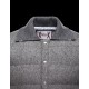 Moncler GAMME BLEU Classic Neckline Grey Jackets Technical Fabric Mens 41472638NI