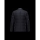 Moncler GAMME BLEU Lapel Collar Black Overcoats Wool/Cotton Mens 41459915QJ