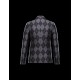 Moncler GAMME BLEU Lapel Collar Grey Overcoats Acrylic/Wool/Cotton Mens 41459921IU