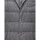 Moncler GAMME BLEU Lapel Collar Lightweight Grey Overcoats Wool/Cotton Mens 41459915LQ