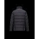 Moncler GAMME BLEU Ribbed Knit Collar Black Jackets Virgin Wool Mens 41464451WO