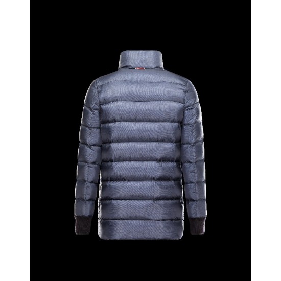 Moncler GAMME BLEU Turtleneck Dark blue Jackets Nylon/Pa/Polyamide Mens 41466672VA