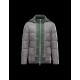 Moncler GAMME BLEU Turtleneck Steel grey Jackets Cotton Technical Fabric Mens 41472643OX