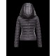 Moncler GAUBE Fixed Hood V-Neckline Steel grey Jackets Polyester Womens 41456771VN