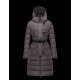 Moncler GENEVRIER Fur Hood Dark brown Coats Nylon/Pa Womens 41311136SU