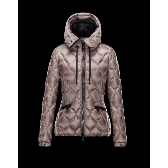 Moncler GRESFUR Ultralight Turtleneck Dove grey Jackets Nylon Womens 41456951UB