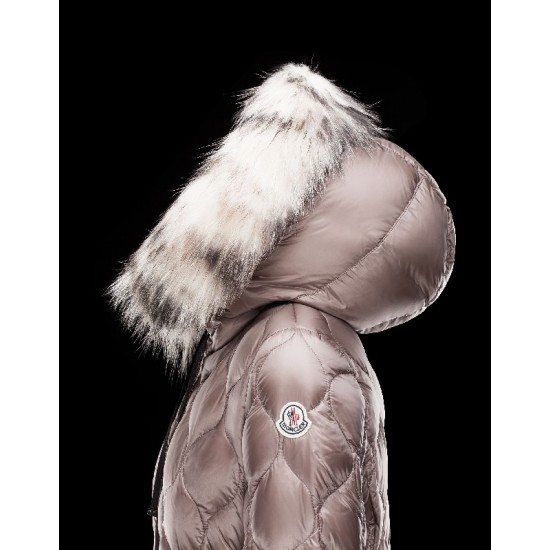 Moncler GRESFUR Ultralight Turtleneck Dove grey Jackets Nylon Womens 41456951UB