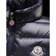 Moncler Ghany Mock Neckline Blue Waistcoats Nylon/Polyamid Womens 41236562OT