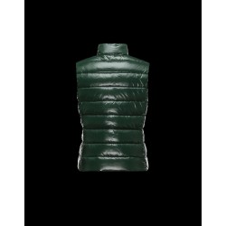 Moncler Ghany Mock Neckline Emerald green Waistcoats Nylon/Polyamid Womens 41236562FN