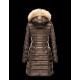 Moncler HERMIFUR Ultralight Detachable Turtleneck Dark green Coats Nylon/Racoon Womens 41456718FK